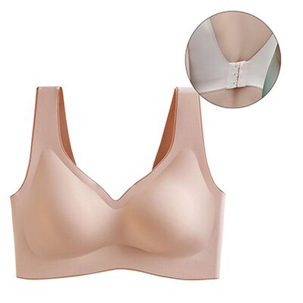 Thai Latex Underwear Bras for Women Plus Size M-4XL Push Up Bralette Seamless Bra Top Bh Comfort Cooling Gathers Shock-Proof Pad