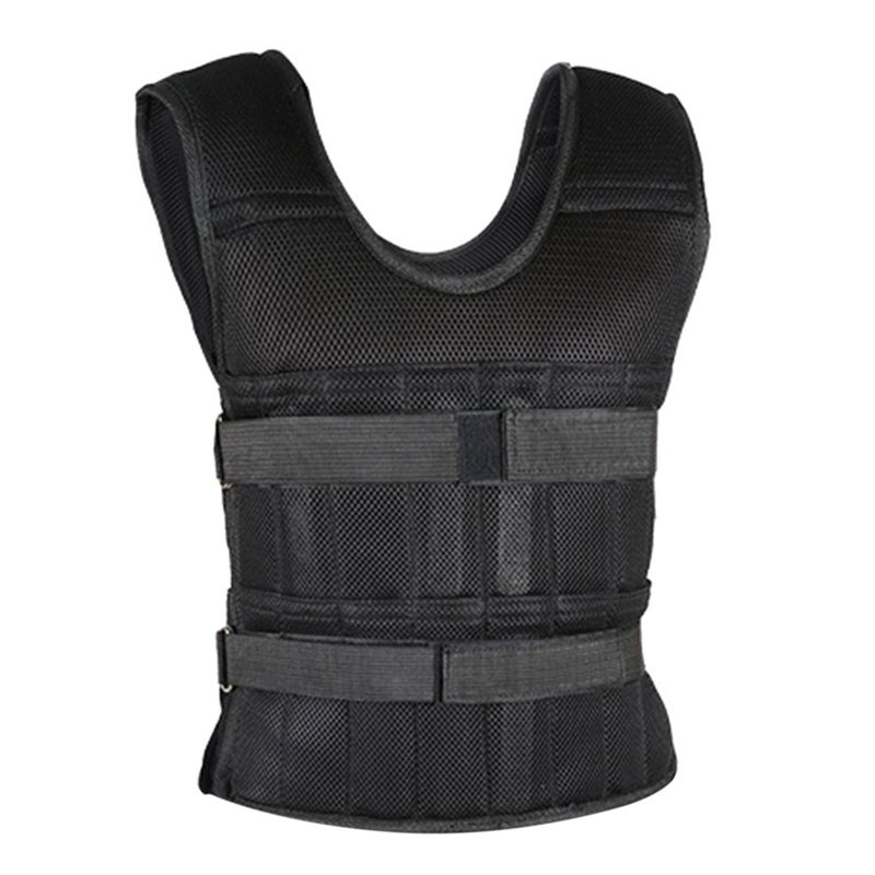 Adjustable Weighted Vest Workout Exerciser for Boxing Training Fitness - Black 1-15 bearing