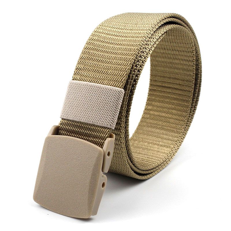 Man Women 3.8cm canvas Belts new Nylon Adjustable Belt Men Outdoor Travel Tactical Waist Belt with Plastic Buckle for Jeans