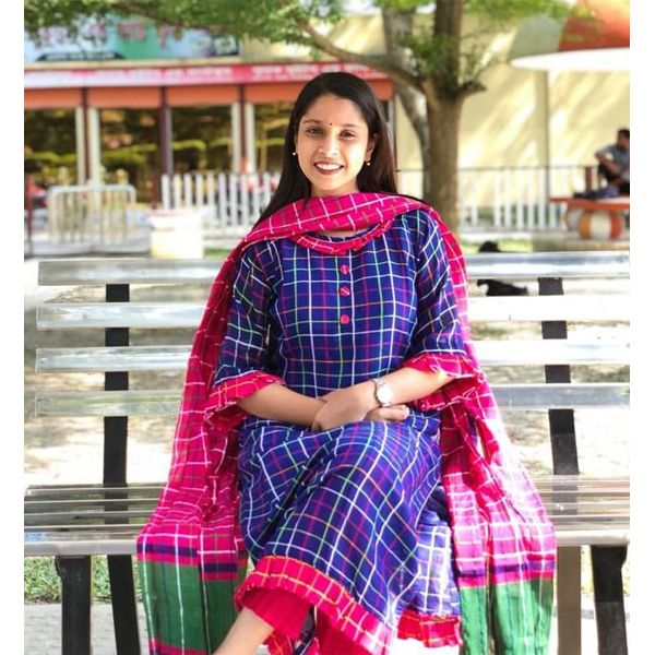 Unstitched Readymade Half Silk Hand Work 2 Piece Salwar Kamiz (Made By Tant)