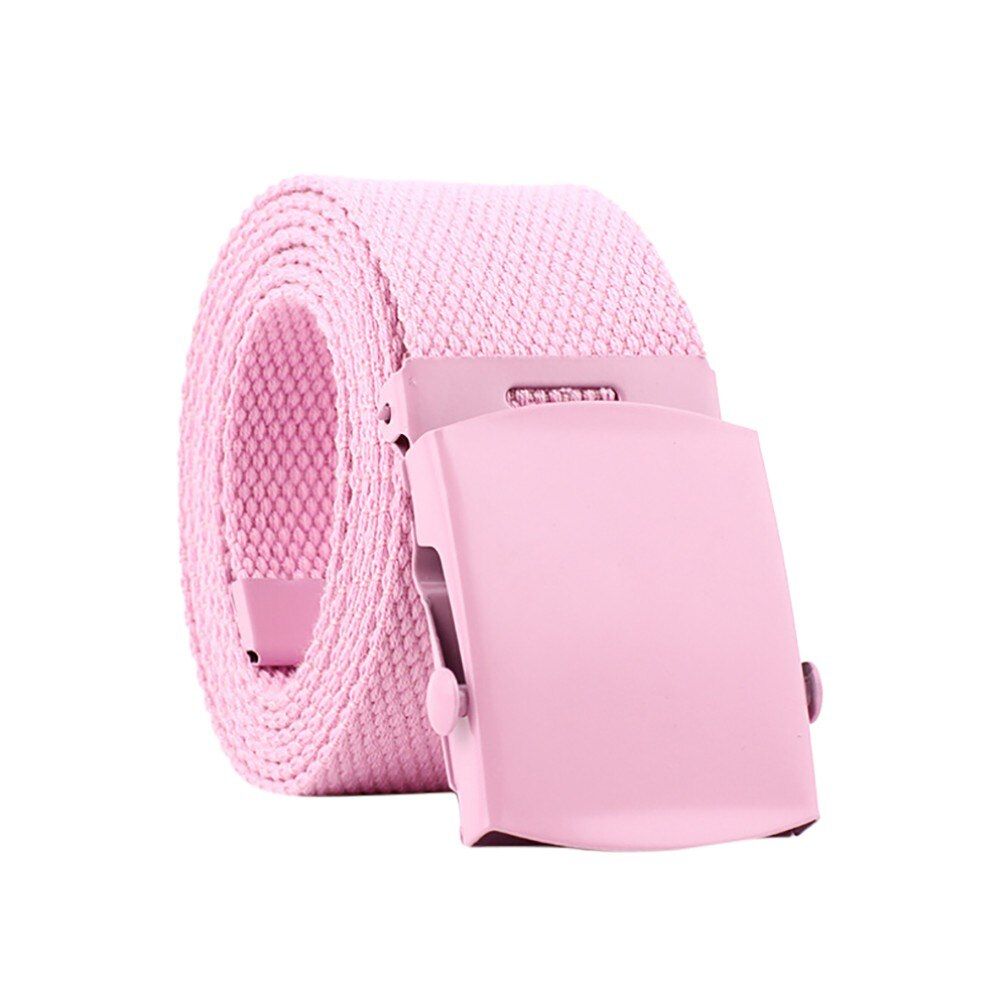 Men Women Automatic Fashion Nylon Belt Buckle Fans Ceintures Homme Canvas Belt Thicken Long Cloth Belts Knitted Waistband #30