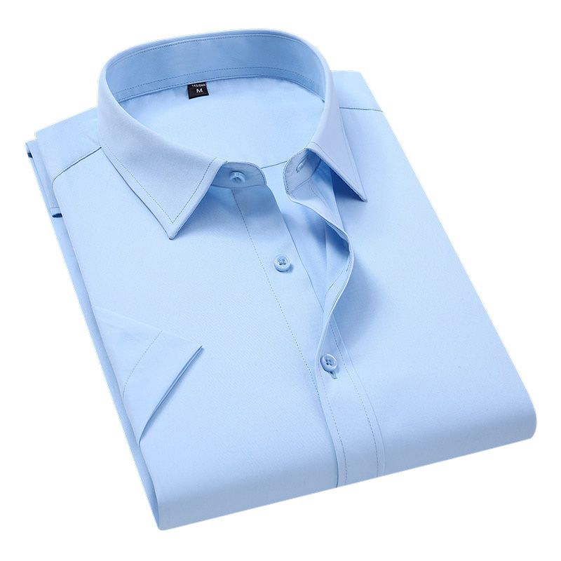 BROWON 2021 Summer Short Sleeve Shirt Men Korean Mens Button Up Shirt Business Solid Color Slim Casual Shirts Men Clothing
