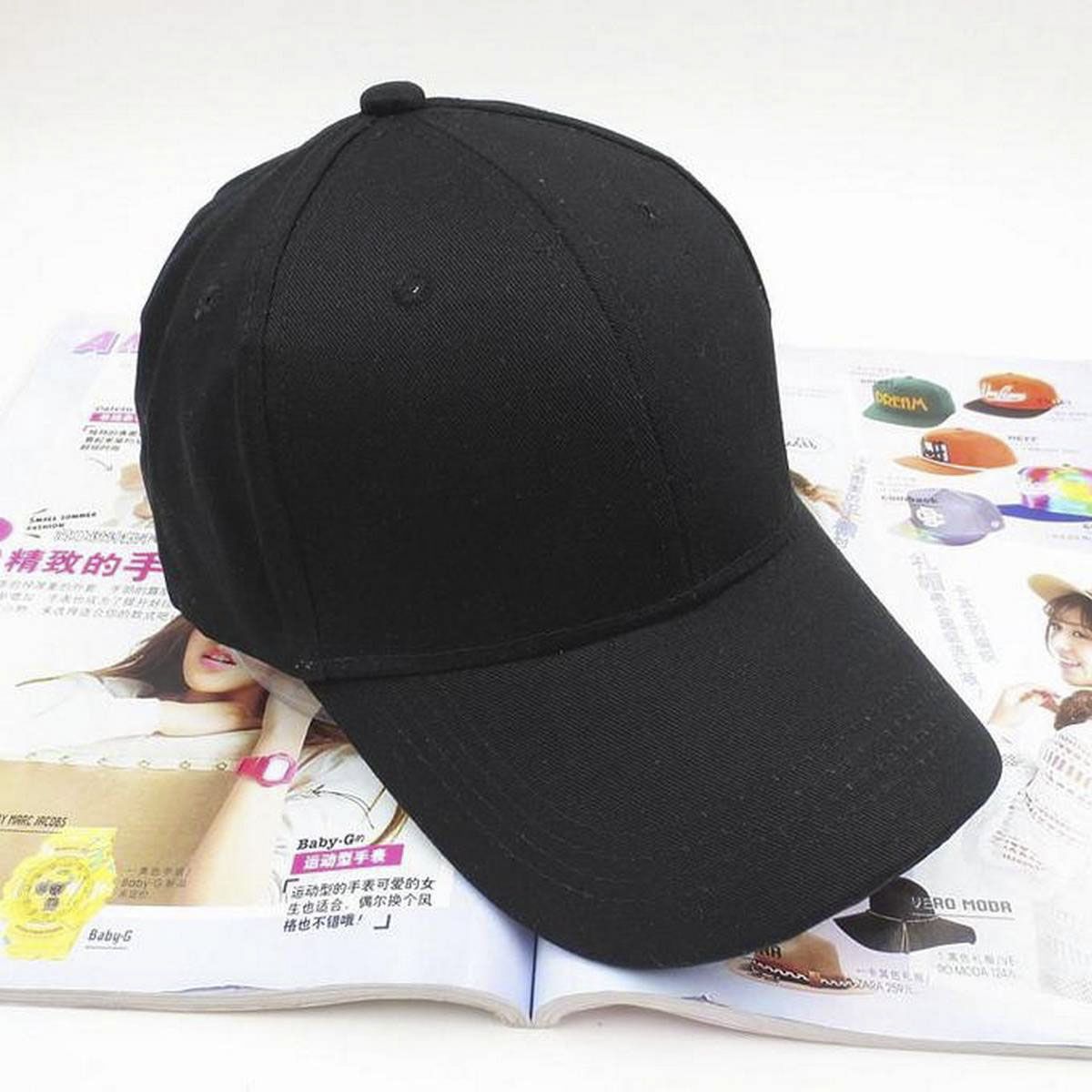 RaaZ- Unisex Black Cotton Baseball Cap