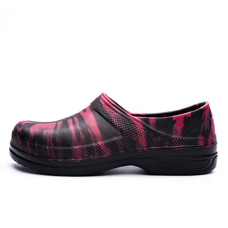 High Quality EVA Chef Shoes Non-slip Waterproof Oil-Proof Kitchen Cook Flat Working Shoes Hotel Restaurant Clogs Men Multicolor