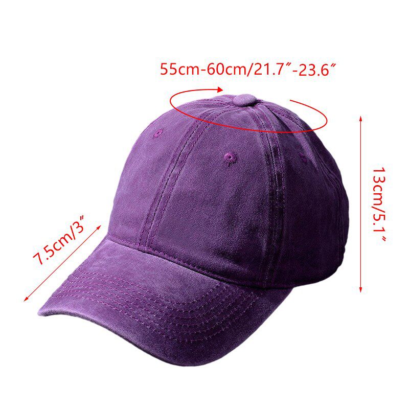 1pc One Size,Solid Color Baseball Cap Summer Outdoor Washed Cotton Caps Retro Distressed Hat Adjustable Men's Baseball Cap Unisex Casual Hats