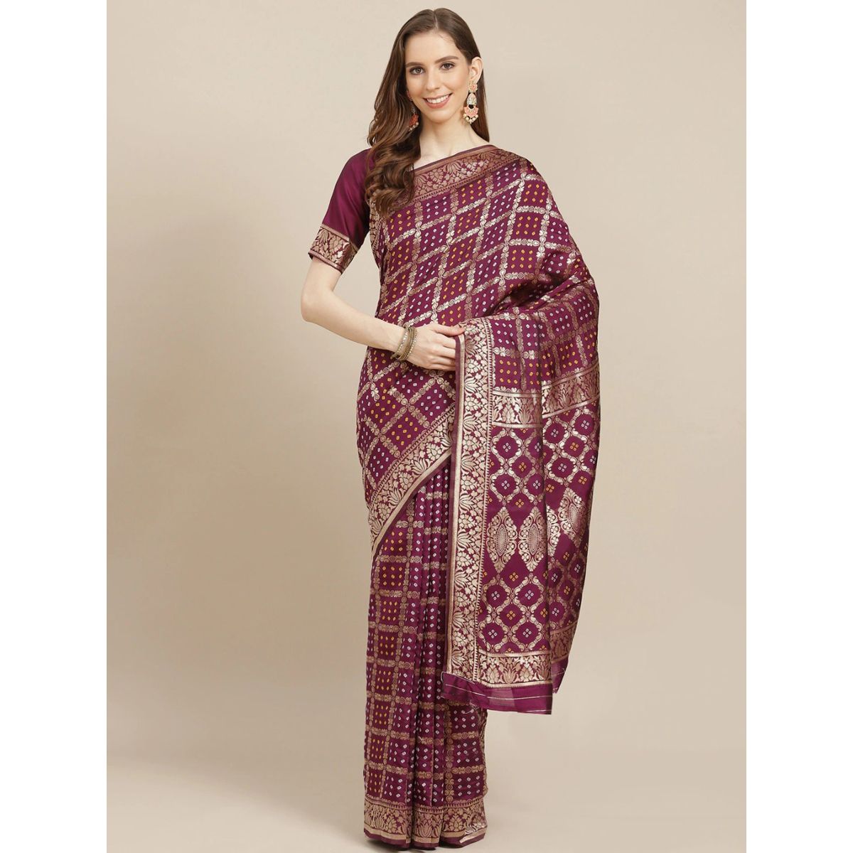 Latest Designed Exclusive Printed Silk Saree With Blouse Piece For Women-39