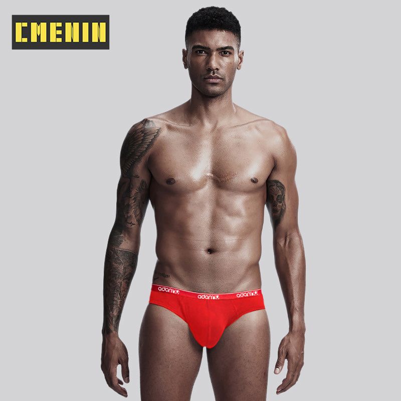 CMENIN Comfortable   ADANNU Low waist Nylon  Underwear Men Jockstrap Briefs U Convex Men Underpants Male Panties Splice Mens Innerwear AD41
