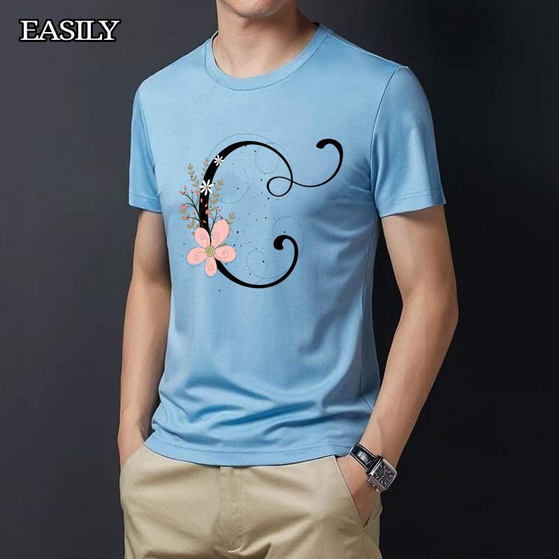 Floral Alphabet Letters "C" T-Shirt