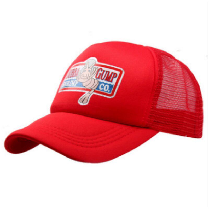 Printed GUMP Summer Baseball Cap For Women Patchwork Breathable Mesh Trucker Hat SHRIMP Snapback Male Cap Curved