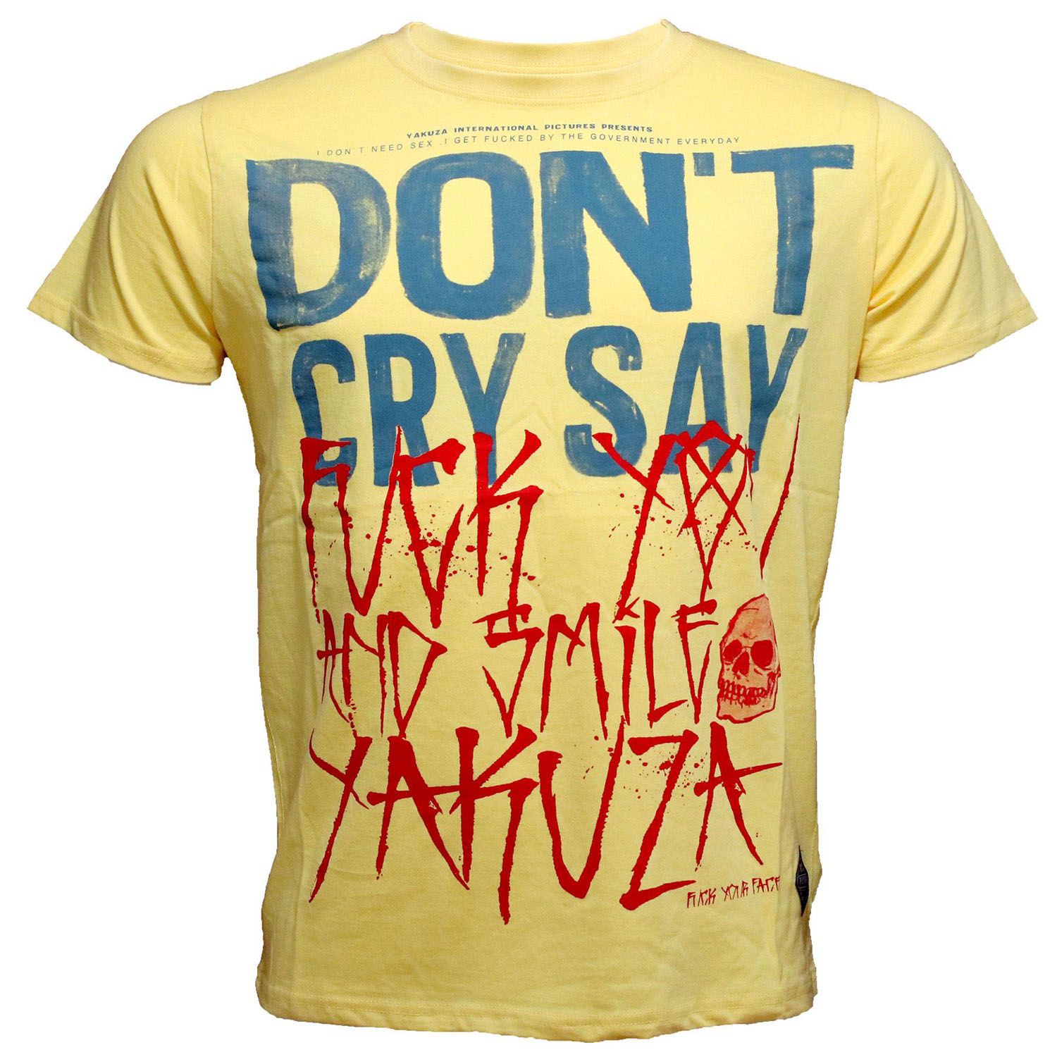 Yellow  Cotton Casual Short Sleeve T-Shirt