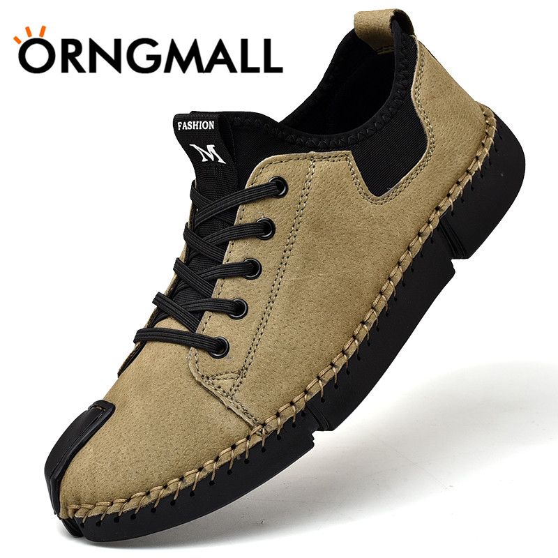 Men's Handmade Casual Shoes Fashion Sneakers Cow Leather Men Casual Leather Shoes Student wild Sneakers Big Size 38-46