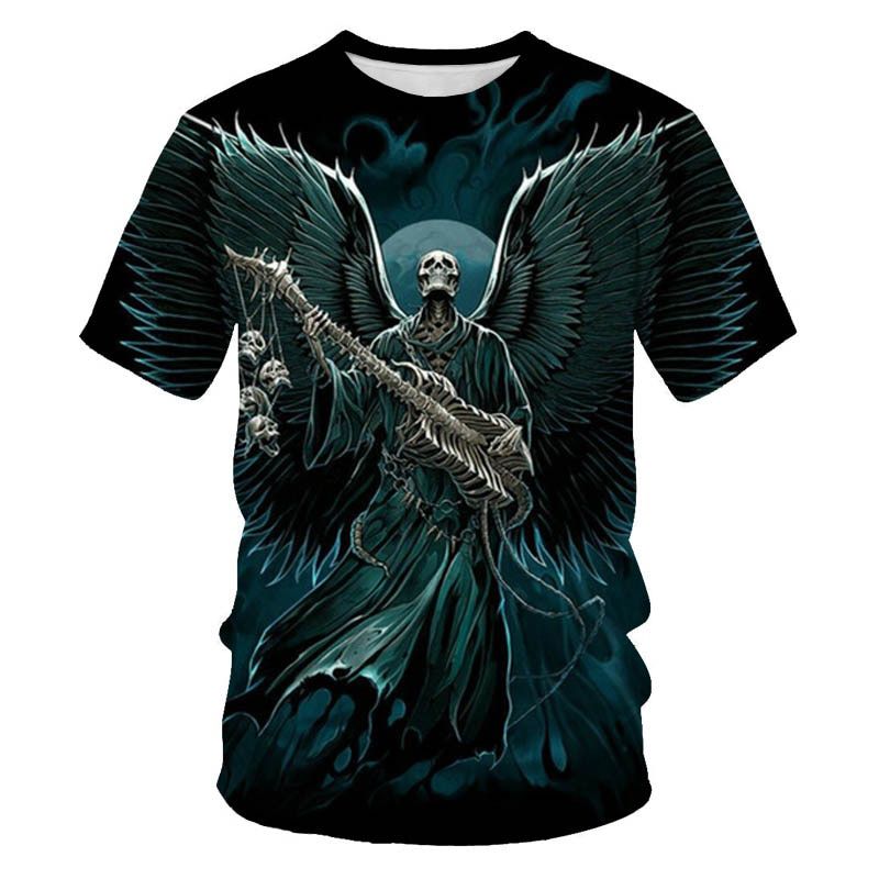 Skull Drinking t-shirt  man Men's T-shirt Casual Tshirts Men's Tee Tops High Quality Brand T-shirt clothes Cool stuff