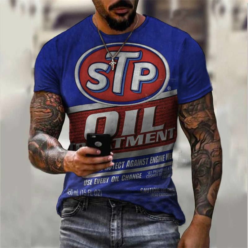 Men's 3D Printed Leisure and Entertainment T-shirt Super Large Retro O-neck Summer New Street Fashion Harajuku Style