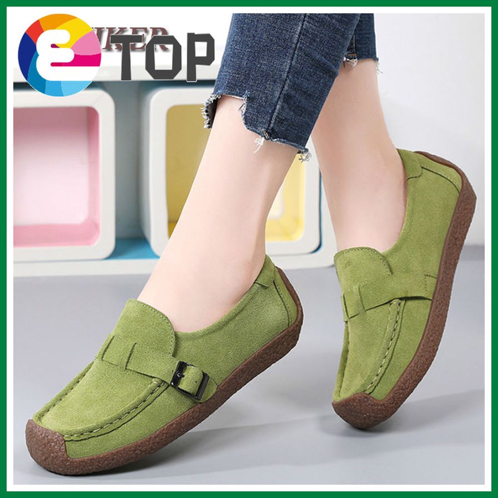 Women's Casual Shoes Plus Size 35-43 Ladies High Quality Leather Loafers Comfortable Flat Walking Shoes for Women