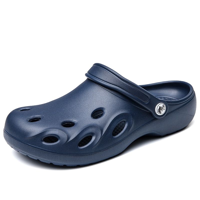 2021 Mens Sandals Womens Mules Summer Non-slip Fashion Hole Shoes Clogs EVA Garden Shoes Female Beach Flat Male Slippers