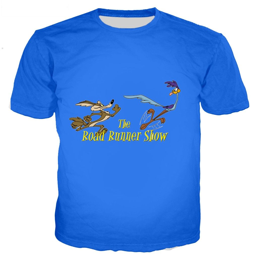 Roadrunner & wile e coyot series t shirt men women 3D printed novelty fashion tshirt hop streetwear casual summer tops
