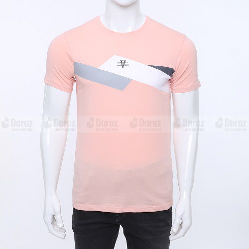 T-Shirt/ Cotton Round Neck T-Shirt for Men (Random Color)