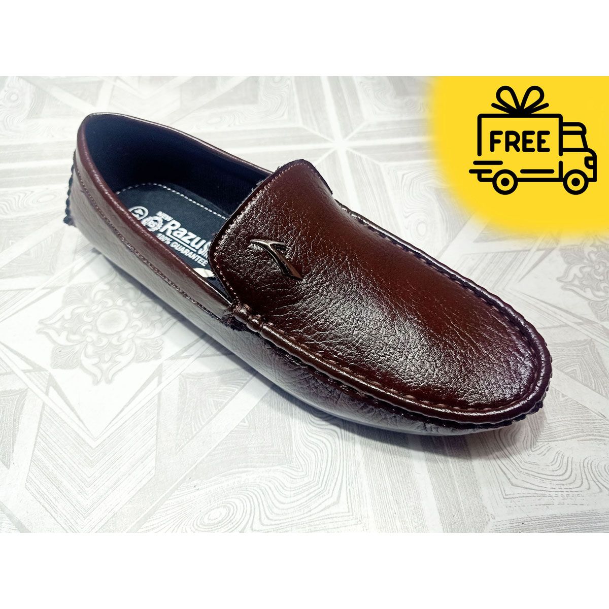 Fashionable Chocolate Leather Casual Loafers For Men" - Shoe - Loafer For Men