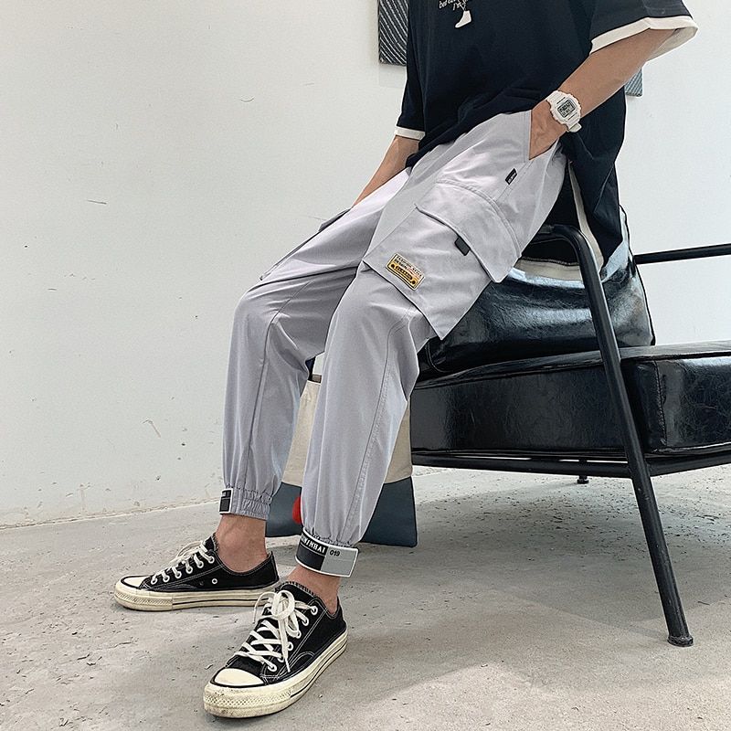 LAPPSTER Men Japanese Streetwear Joggers Pants Cargo Pants Mensckets PuPants Male Black Korean Fashoins Sweat Pants