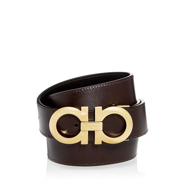 Black artificial leather belt for men