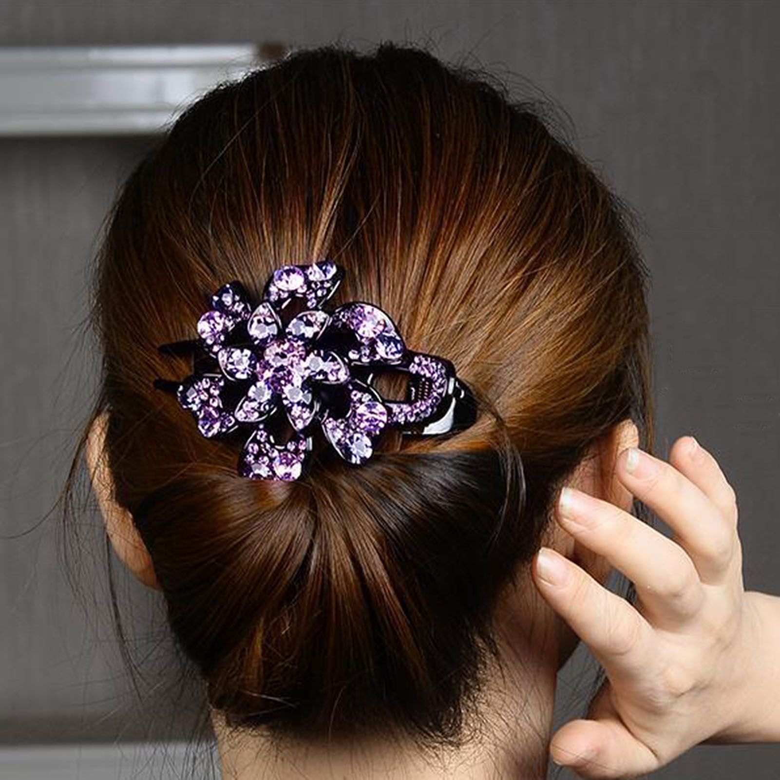 Hair Claw Stylish Elegant Vintage Flower Decor Hair Barrette