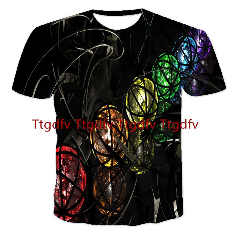2021 Summer  Art Leisure Sports T-shirt Short Sleeve O-neck Breathable Men's and Women's Fashion 3D Printing T-shirt