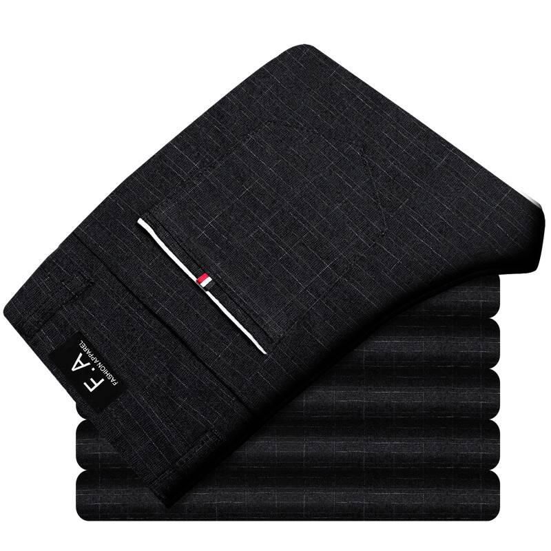 Summer New Slim Straight Checked Pants Trend Men's Casual Pants