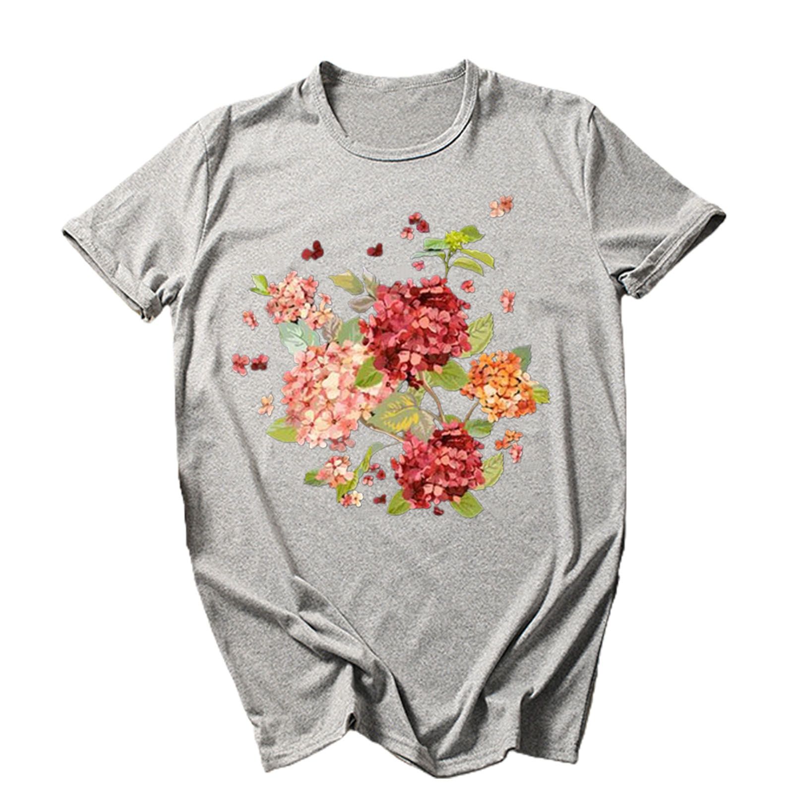 Amamia Summer Top Breathable Butterflies Printing Tee Shirt