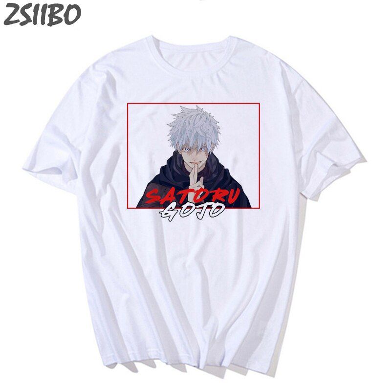Harajuku Anime Men's tshirt Jujutsu Kaisen Yuji Itadori Printed Uni Short Sleeve t shirt Casual T-shirt Male Streetwear Tops