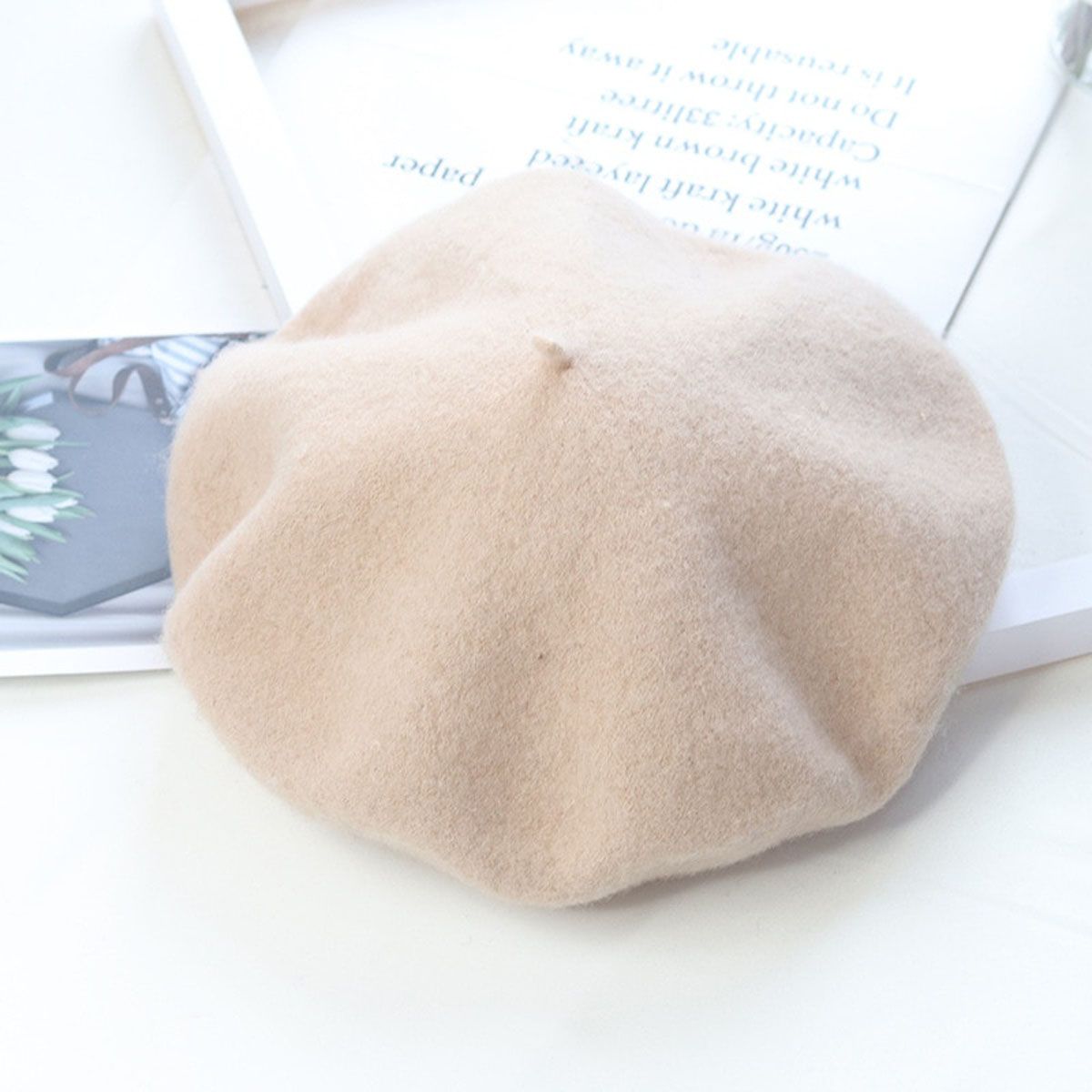 Winter Solid Color Wool Beret Women's Hat Peaky Blinders Boina Warm Beanie Octagonal Hats French Barette Hat Men