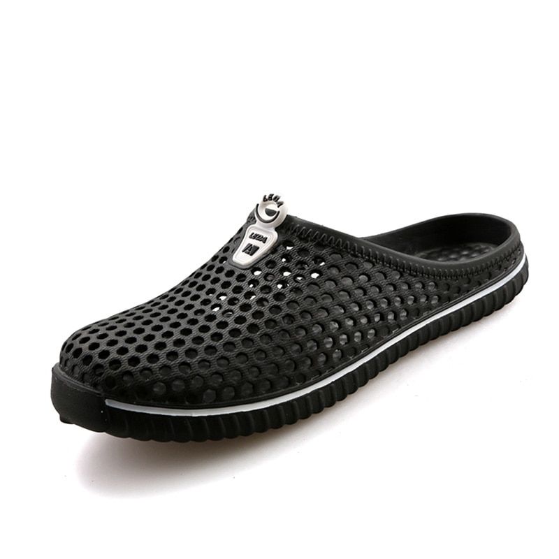 Kakaforsa Summer Men Sandals Hollow Out Mesh Breathable Slippers Fashion Outdoor Beach Sandal Couple Flip Flops Beach Slippers