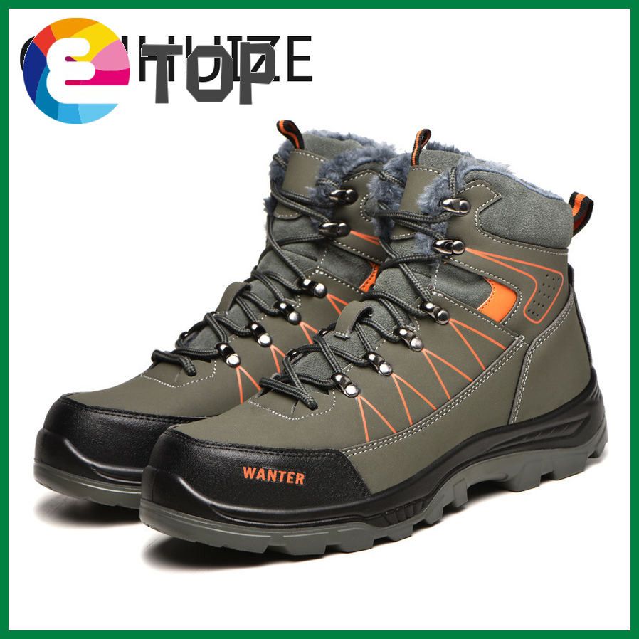 New high-top work cotton shoes anti-smashing anti-piercing construction site safety shoes steel toe cap thickened safety boots men