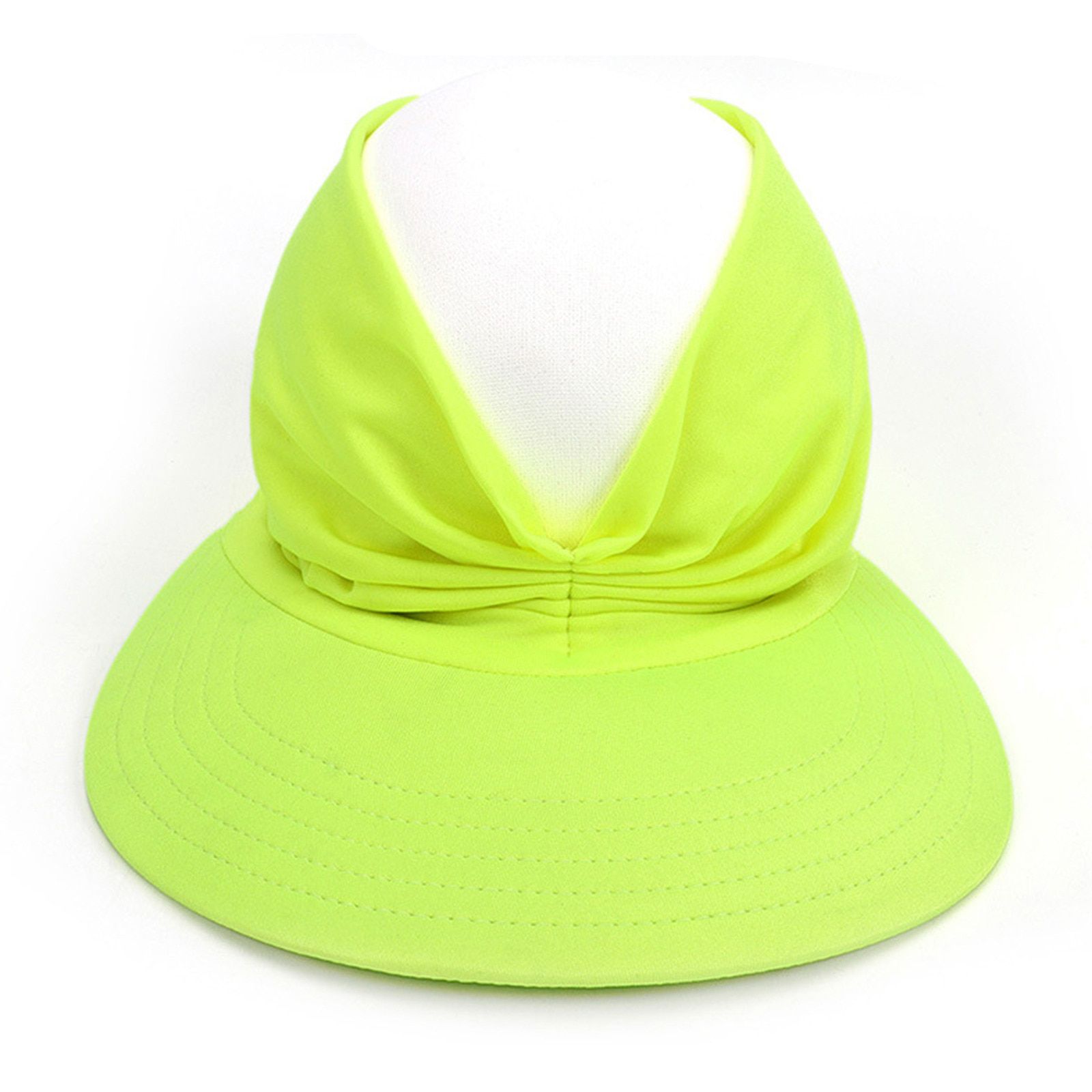 Women Summer Sun-proof Hats Wide-brimmed Solid Color Visor Hat UV Protection Beach Cover Cap Elastic Sun Protection Outdoor Caps