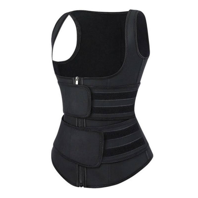 Women UnderSauna Neoprene Sweat Vest Slimming Workout Waist Trainer Corset Body Shaper With Hooks And Belt For Weight Loss