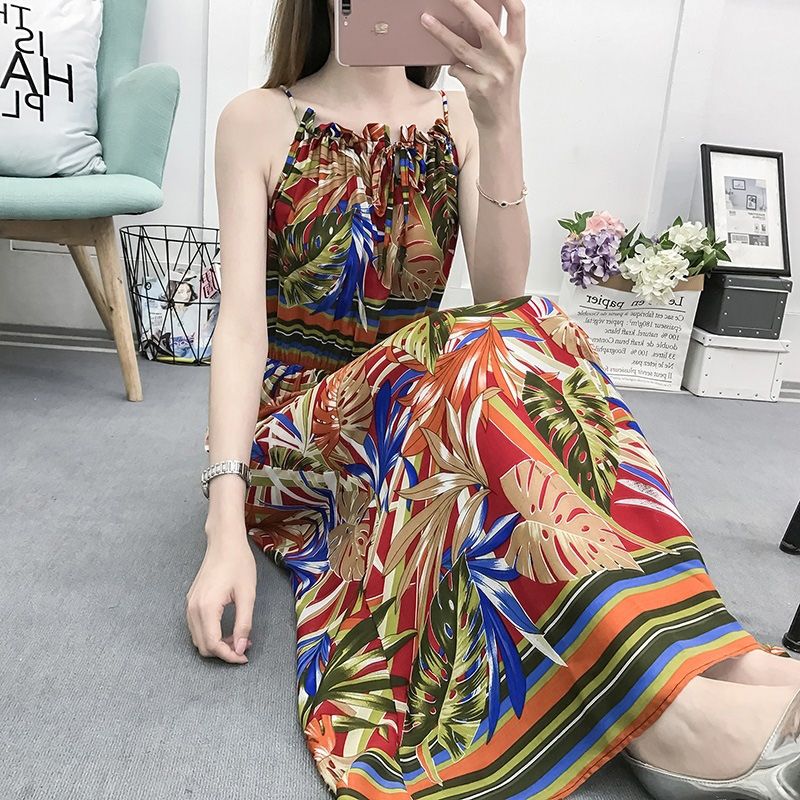 Bohemian Seaside Holiday Suspender Dress
