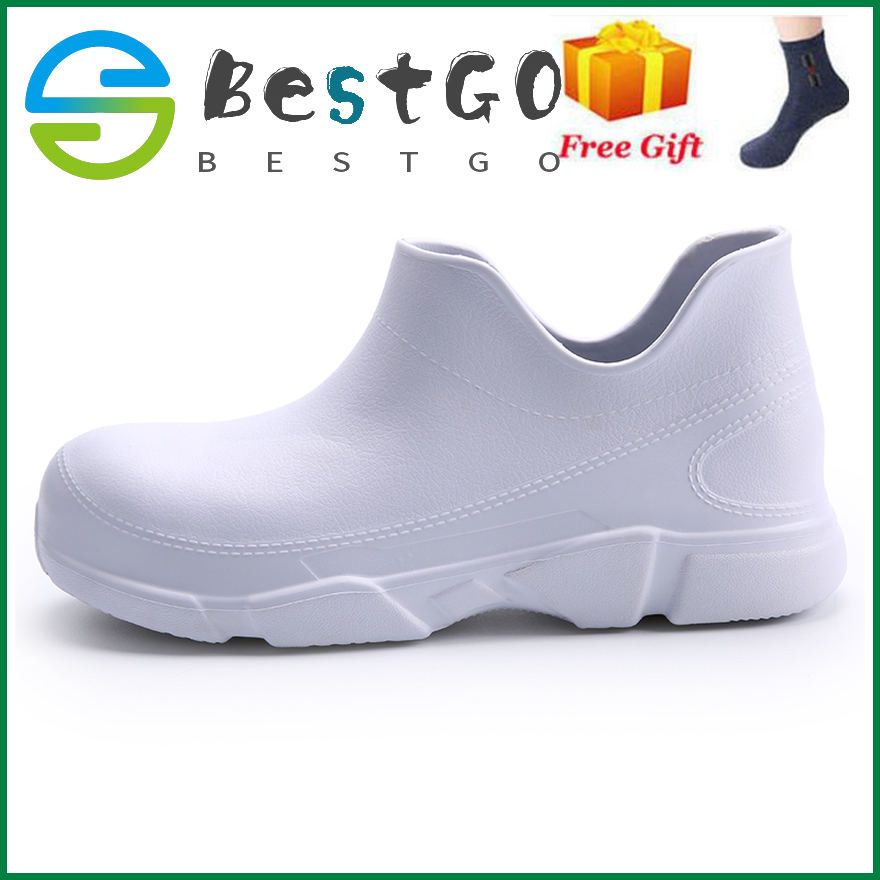Chef Shoes Men's Chef Kitchen Working Slippers Waterproof Nurse Shoes Garden Shoes Summer Male Anti Slip Shoes Croc Women Water Shoes
