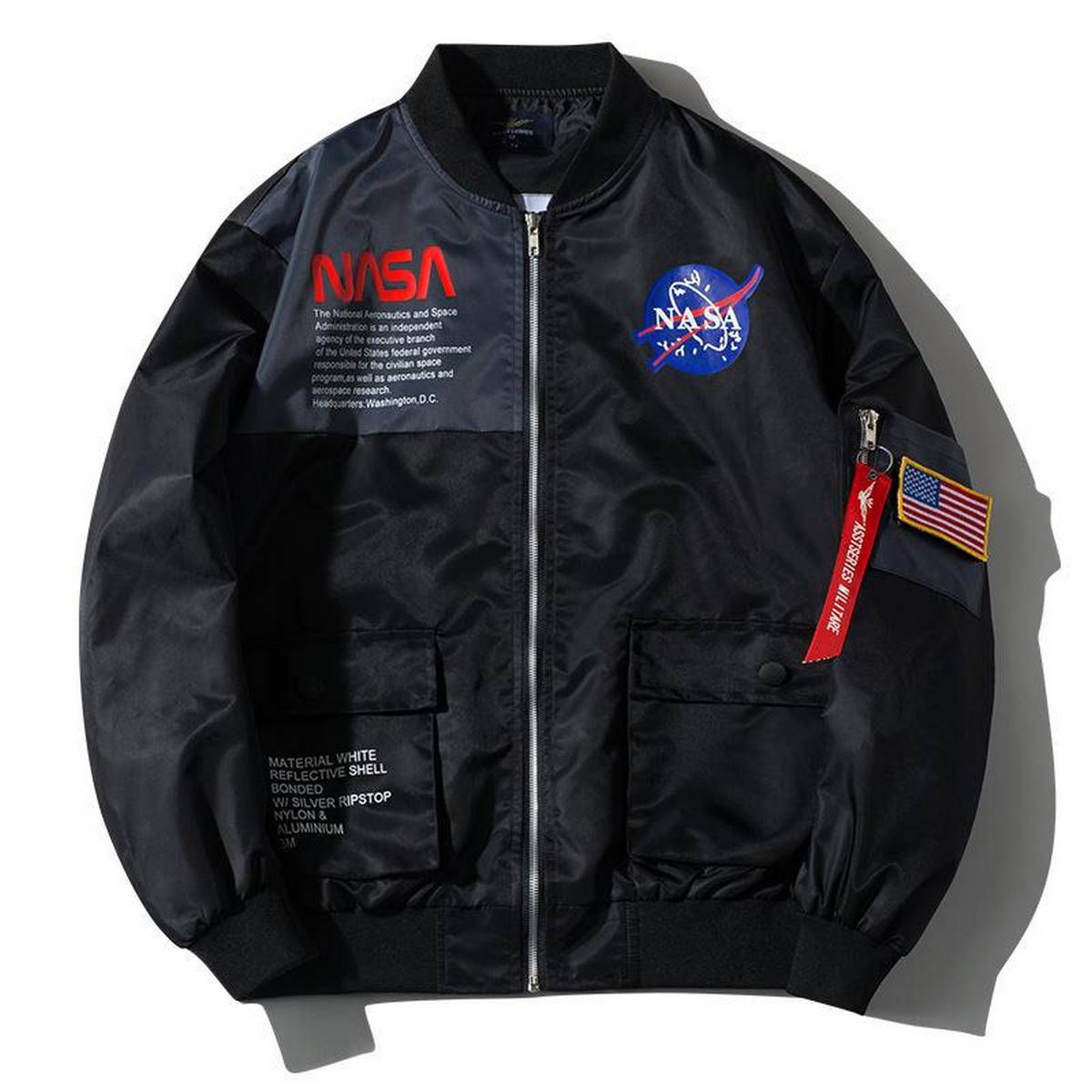 Nasa Joint Autumn Winter New American Astronauts Flight Jacket Loose Tooling Bomber Jacket