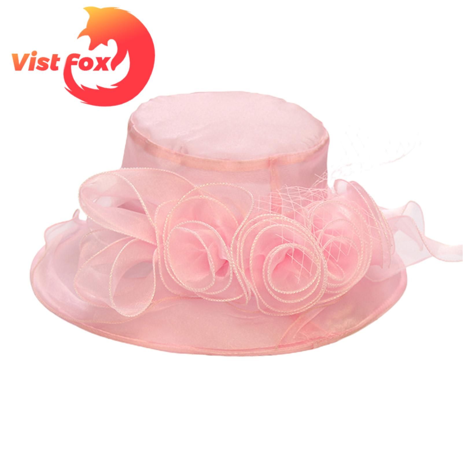Vist Fox Fascinator Church Hat Portable Translucent UV Protection Sun Hat