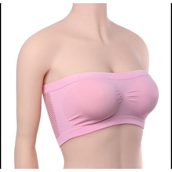 Breathable Mesh Tube Bra Strapless Crop Tops Women Ladies Sexy Bralette Bra Bandeau Summer Dress Shouderless Crop Top - Bra - Bra