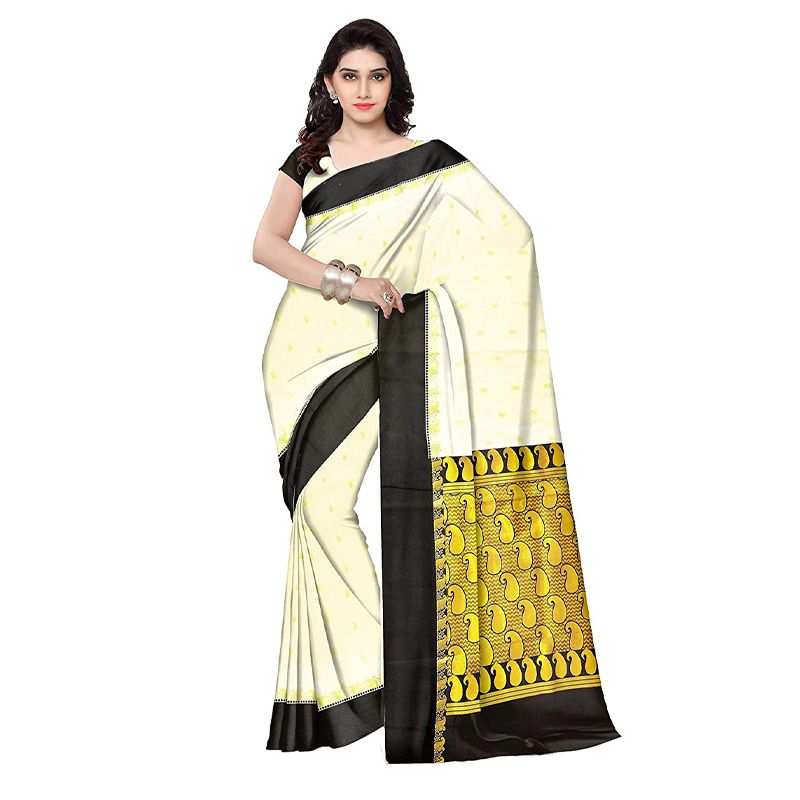 ইন্ডিয়ান সিল্ক কাতান শাড়ি ব্লাউজ পিছ ছাড়া। Indian Silk Katan Sharee Without Running Blouse Piece For Women's By Growly.