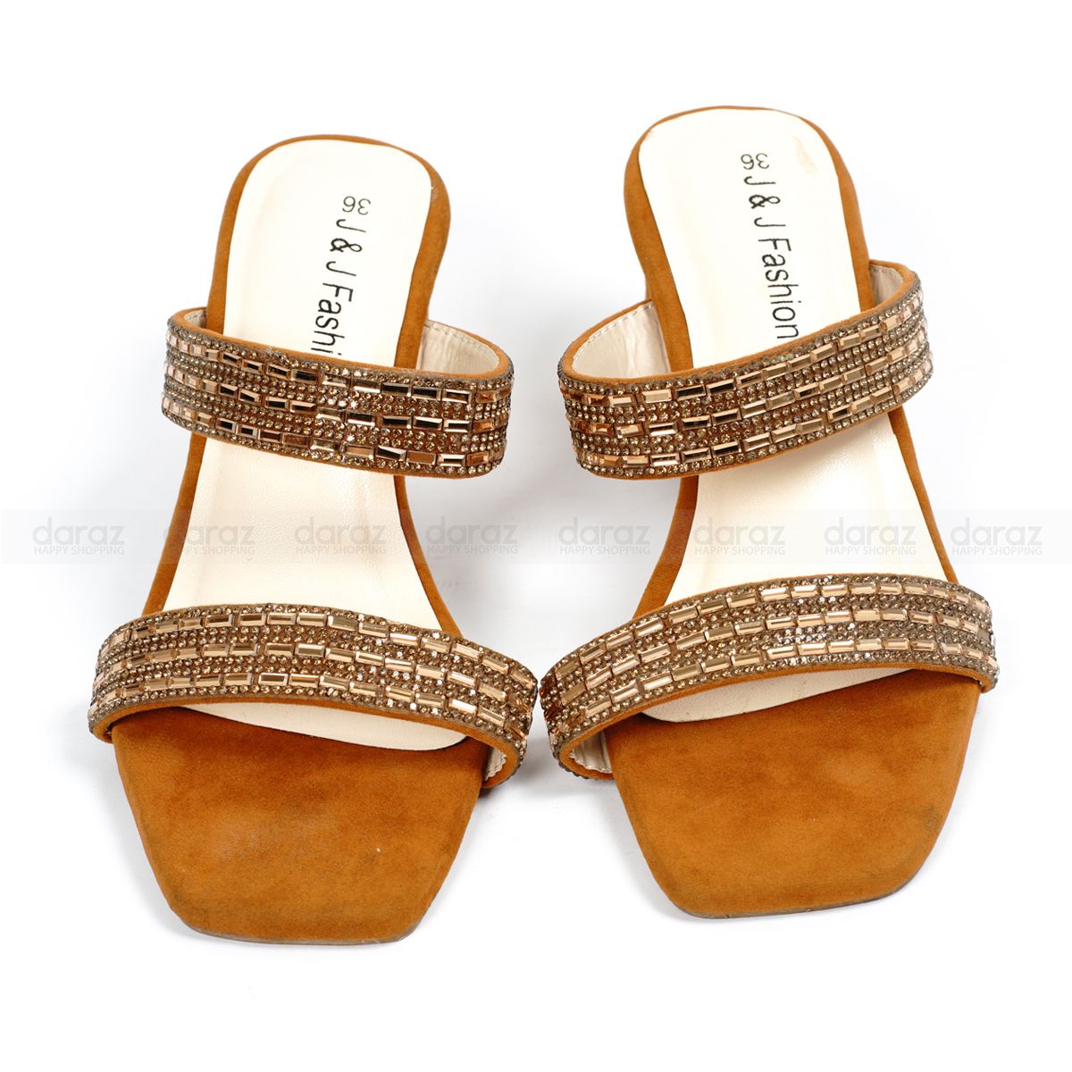 J&J Fashion Stone lace Heel Shoes For Women