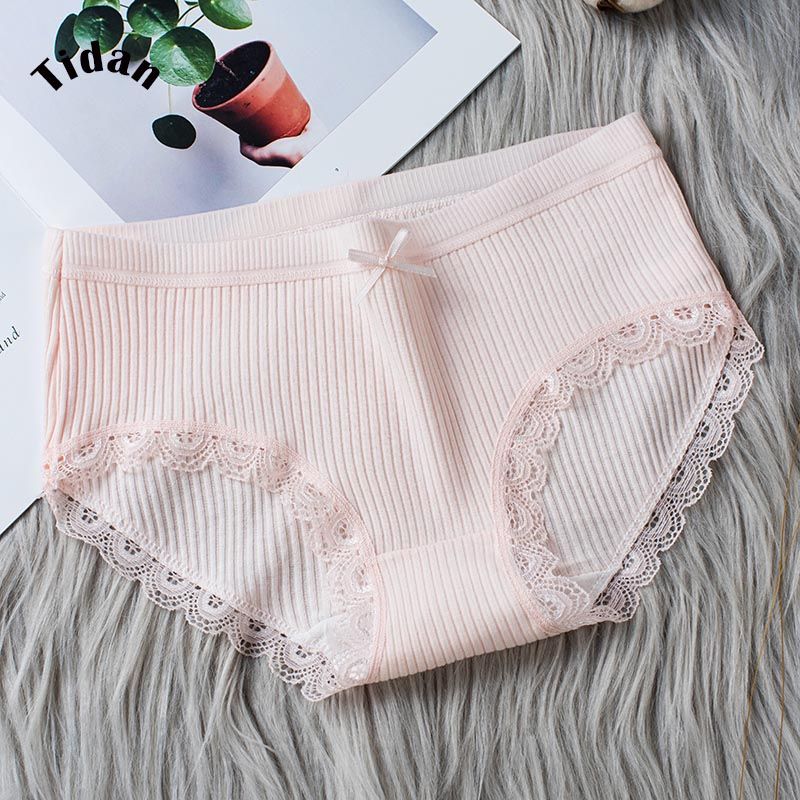 Lovely Ting Ladies Lace Edge 100% Cotton Crotch Antibacterial Panties