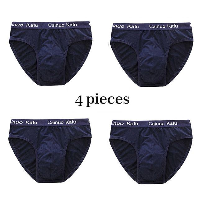 4Pcs Men Briefs Mens Cotton Large Size L-5XL Elasticity Male Comfortable Panties Sexy Male Shorts Briefs Hot