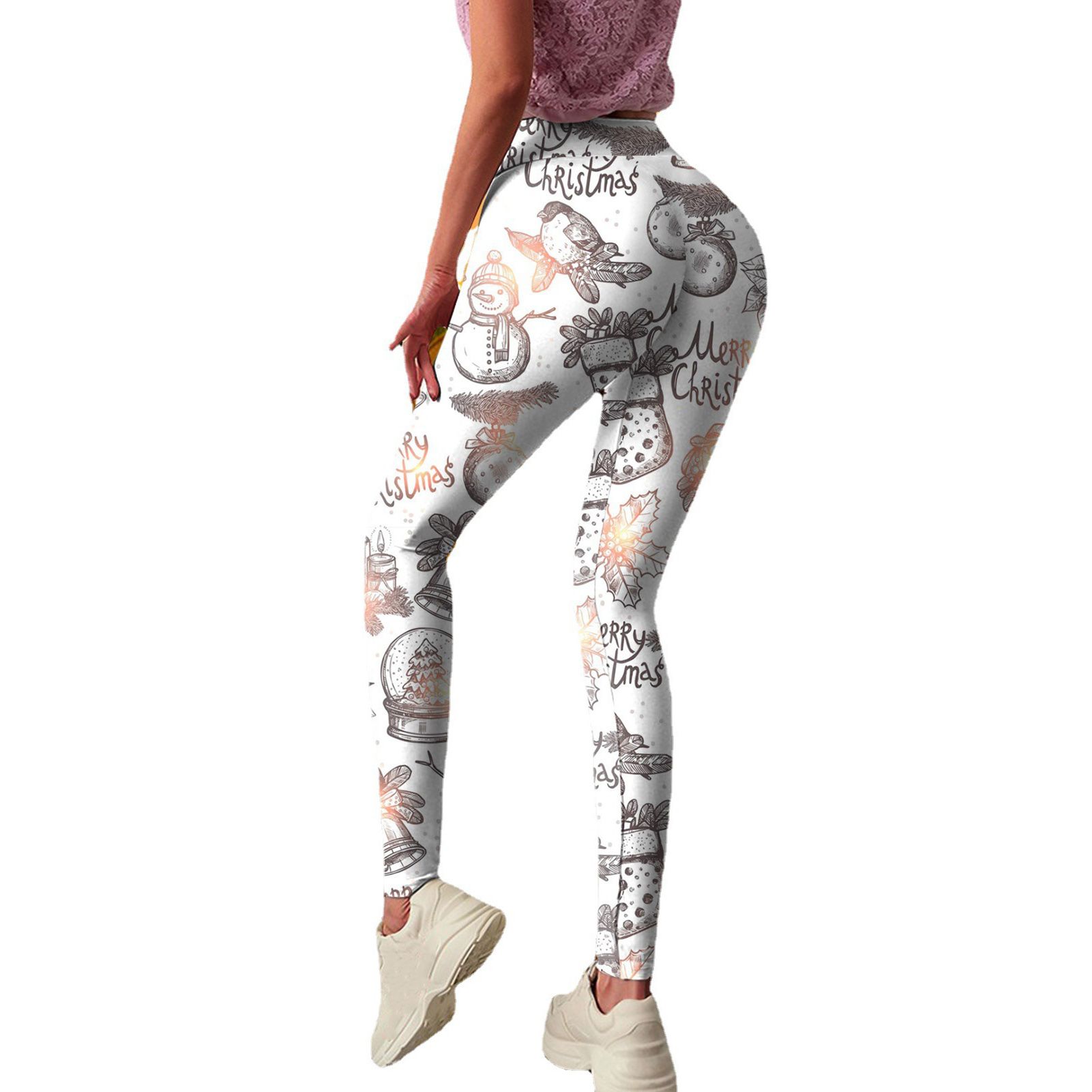 Lady Base Pants Breathable Leisure Christmas Pants