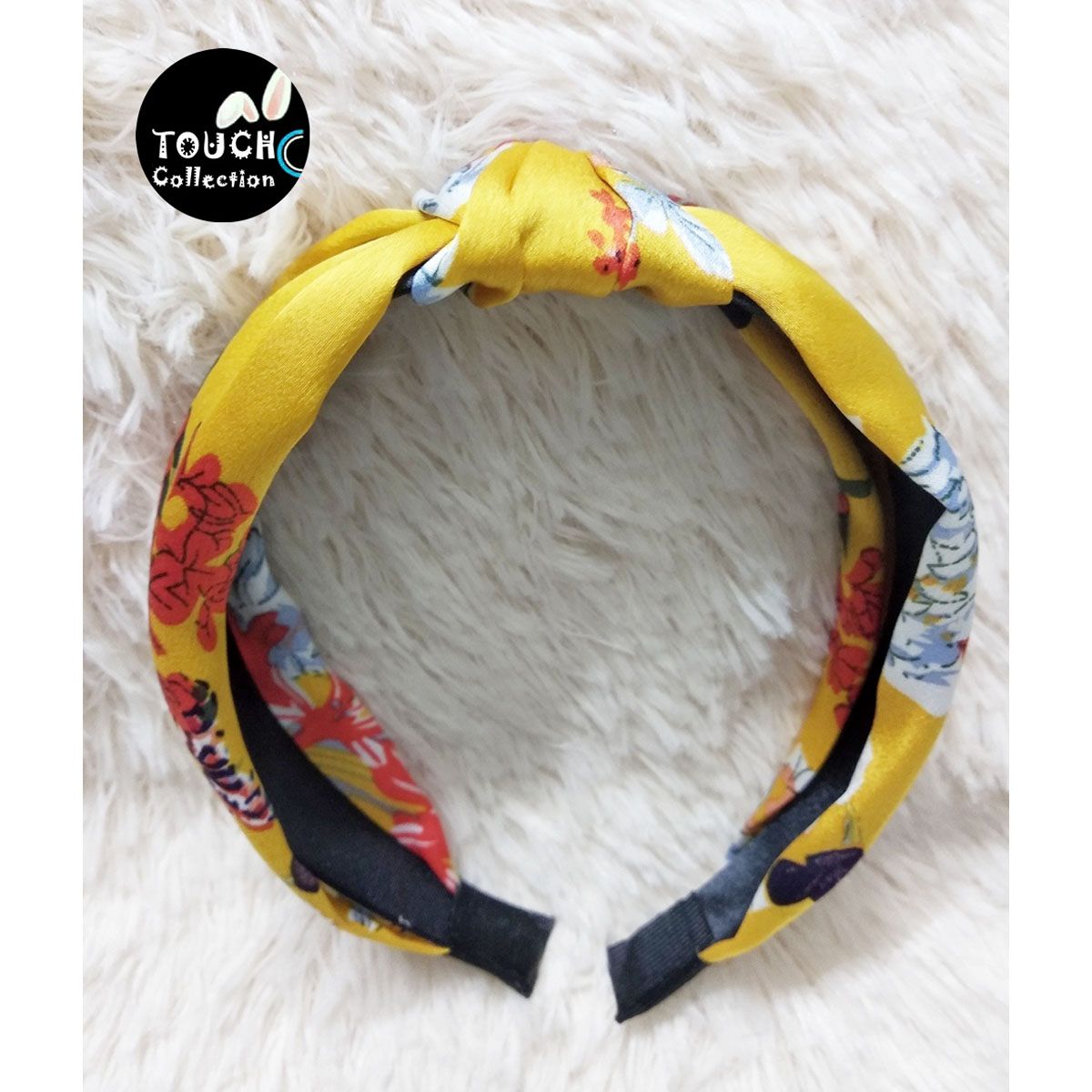 EXCLUSIVE HAIR BAND SILKY FLOWER PRINTED COLOURS: SKY BLUE/RED/LIGHT PINK/BLACK/YELLOW