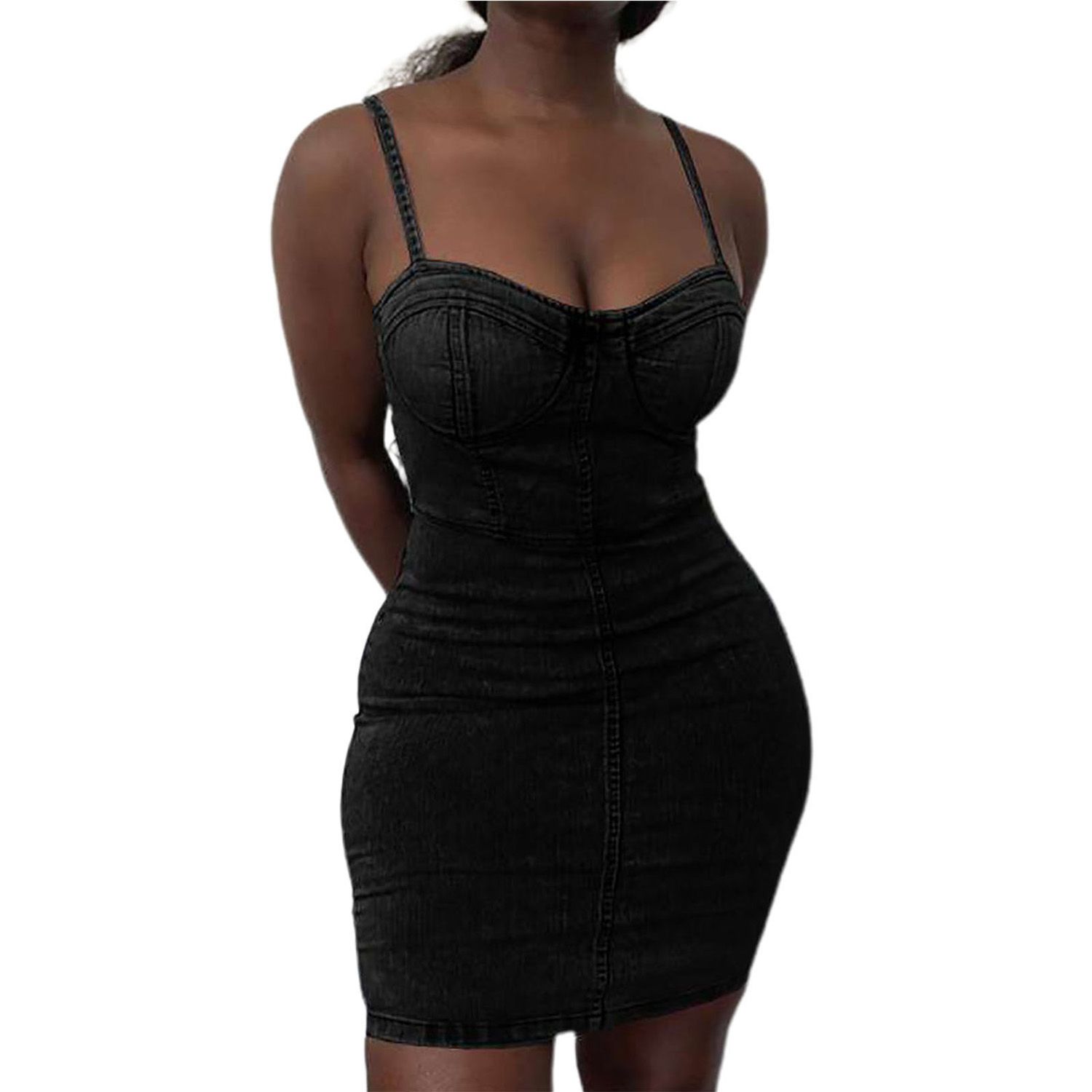 ni Dress Elastic Girls Solid Color Sling Skinnyni Dress