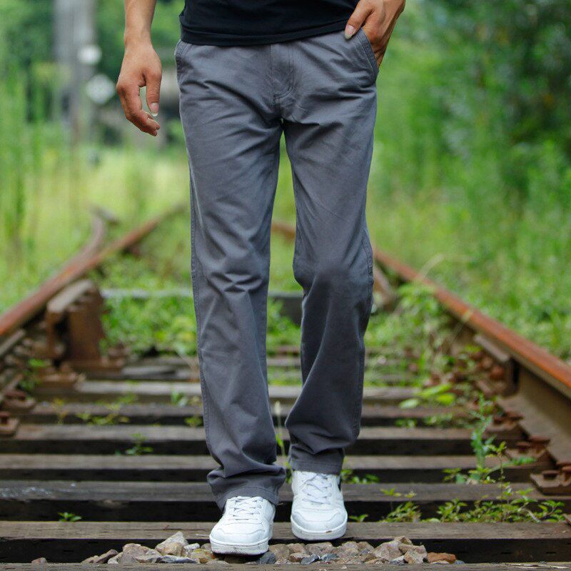High Quality Men's Casual Loose Pants Spring Autumn Cotton   Multi-Pocket Cargo Pants Men Overalls Long Trousers