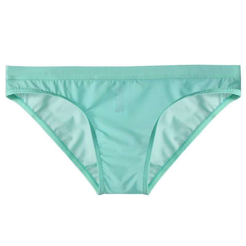 Men's  Low Waist panties Ice Silk Cozy Translucent  Skinny Breathable Briefs male underpanties