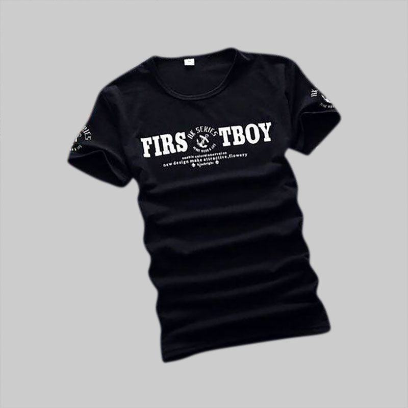 Black and White First Boy Printed Short Sleeve T-Shirt by Toppe Bangladesh