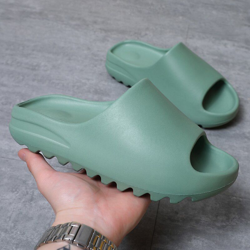Summer Women Men's Slippers Thick Serrated Sole Non-Slip Edge Ladies Sandals Slides Indoor Flip Flops Platform Shoes